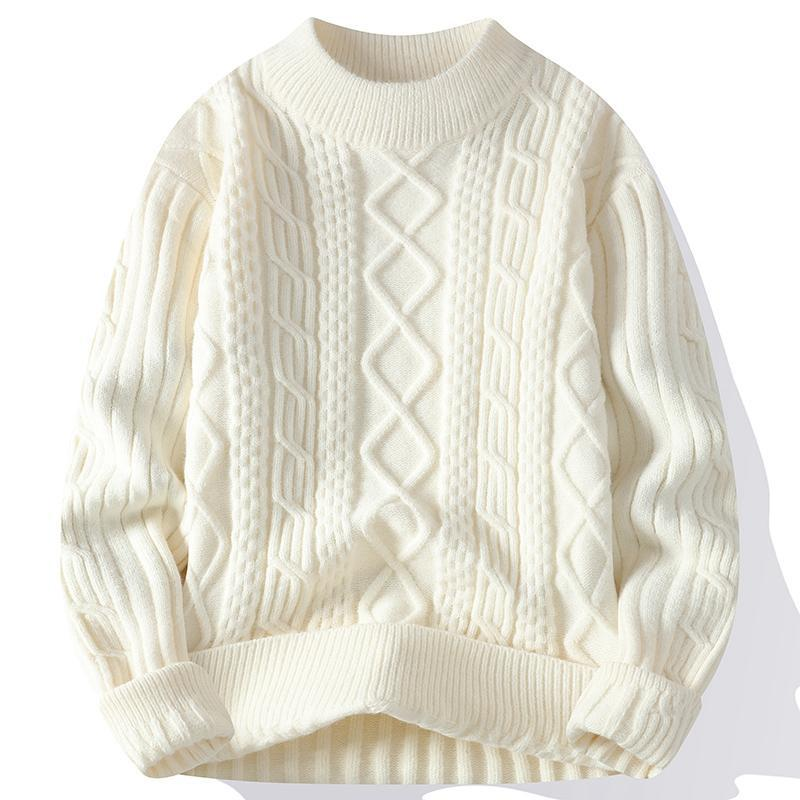 Cable-knit crew sweater