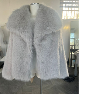 Plush teddy coat – light gray