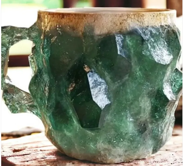 Crystal resin coffee cup
