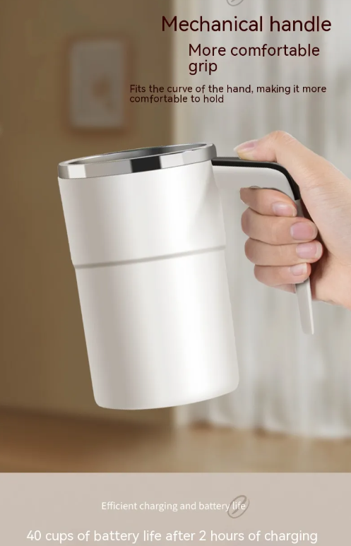 Self-stirring coffee mug