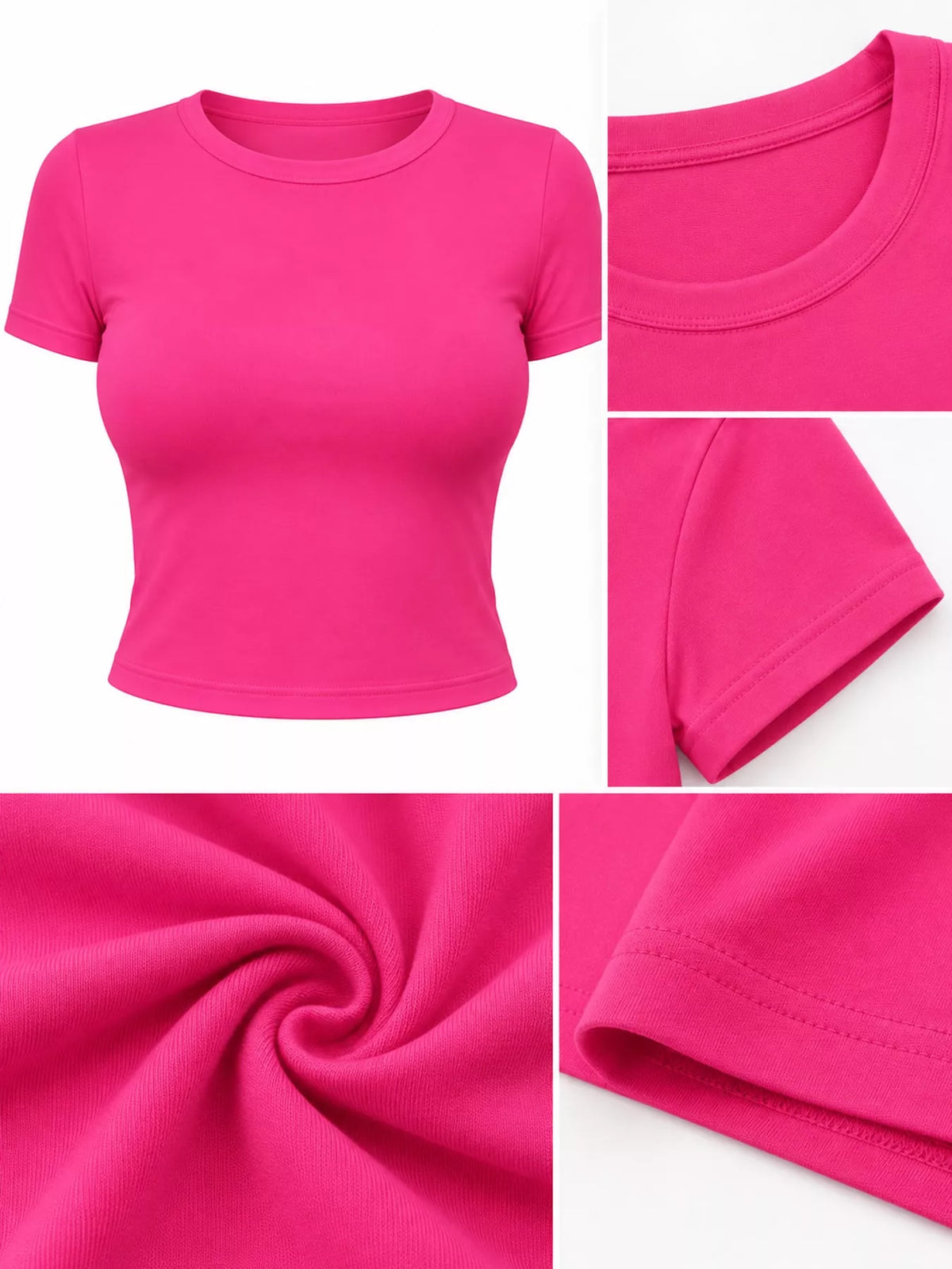 Fitted crew crop tee