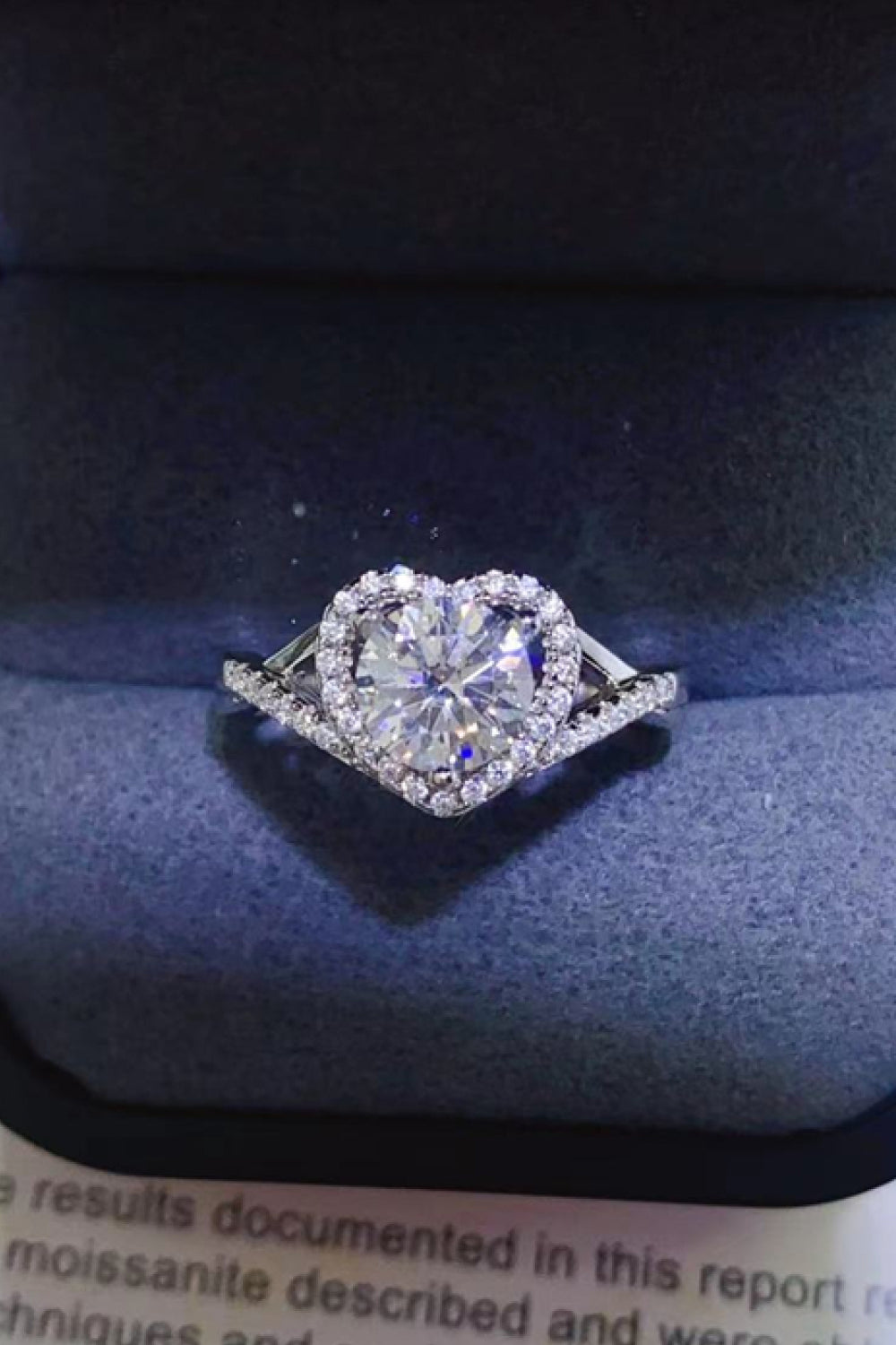 1 ct moissanite heart ring