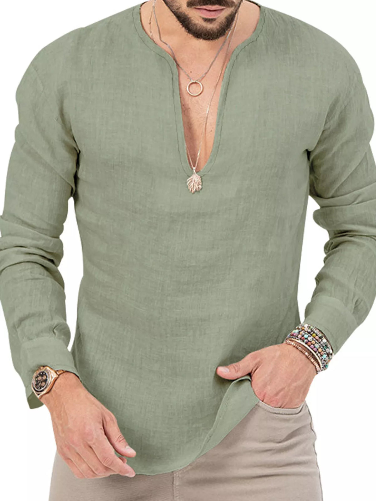 Slim long-sleeve shirt