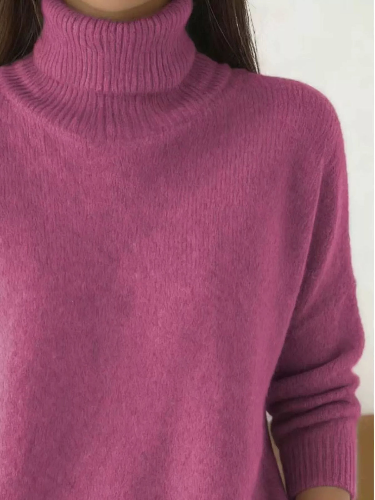 Turtleneck long sleeve sweater