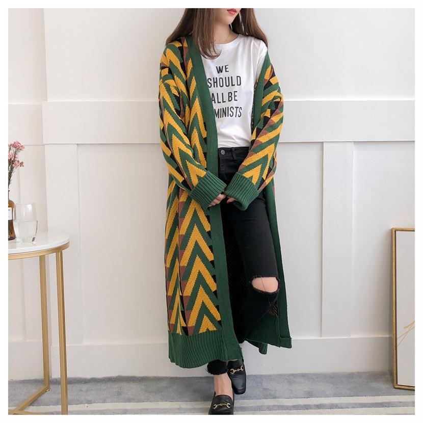 Geometric knit cardigan