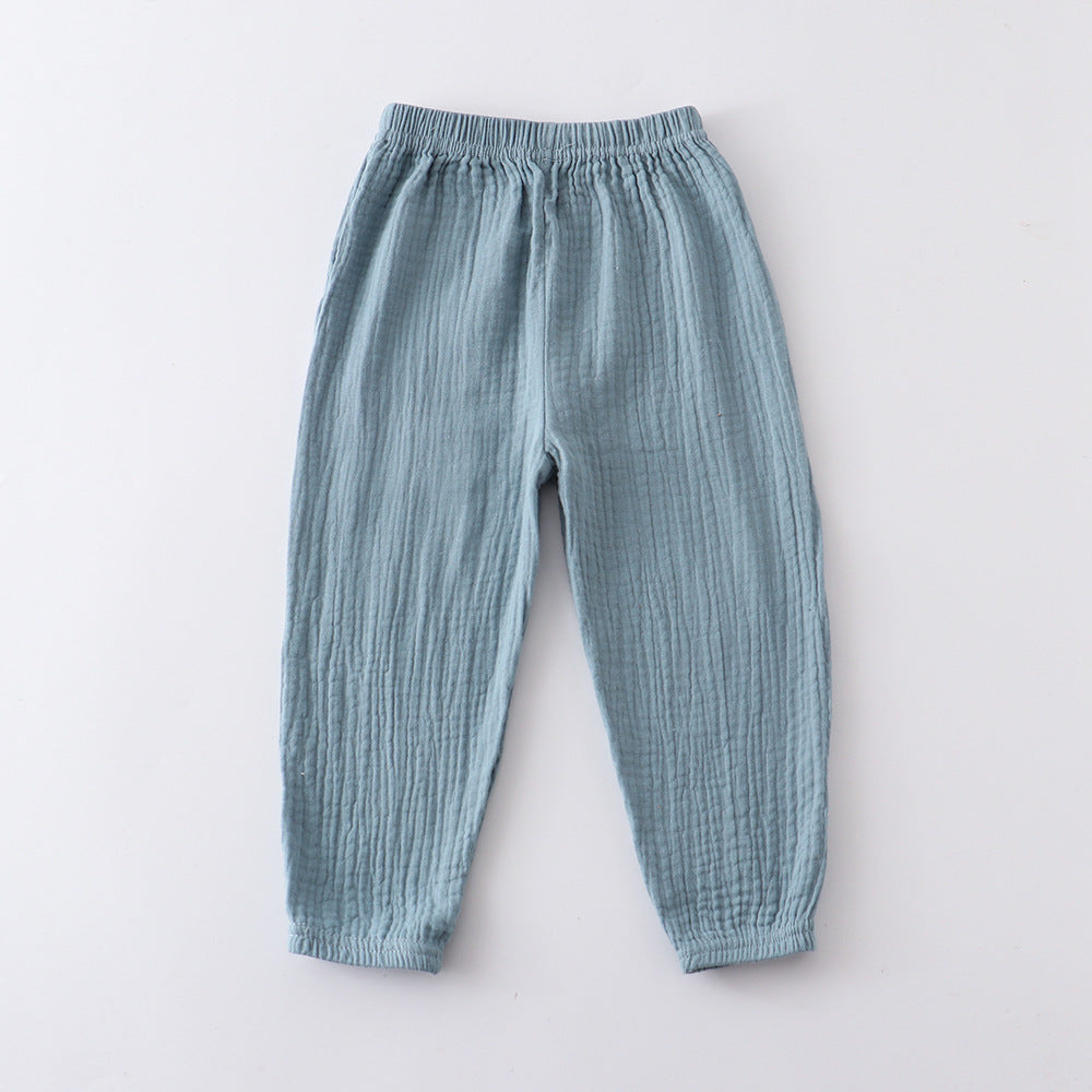 Kids' muslin pull-on pants