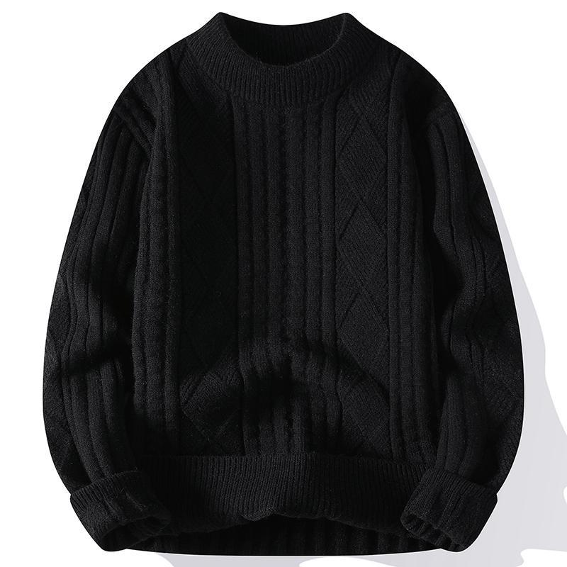 Cable-knit crew sweater