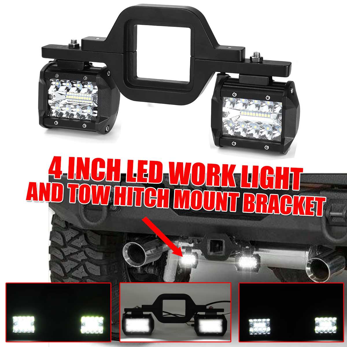 LED Light Strip With Trailer Adapter Mounting Bracket