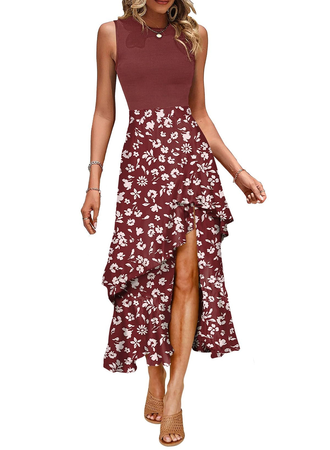 Floral boho maxi dress