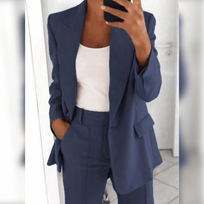 Polo-collar blazer
