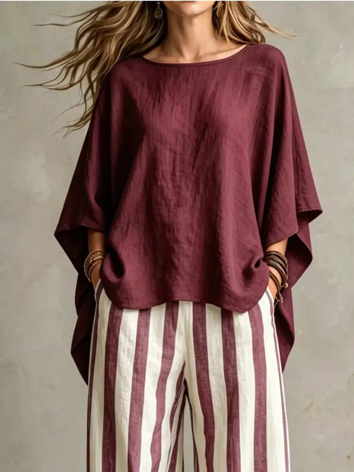 Relaxed top and pants set