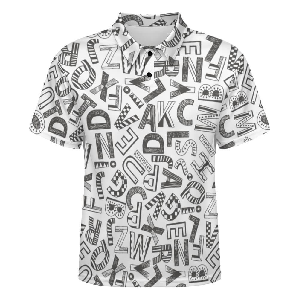 New Men's Shoulder buttoned polo shirt