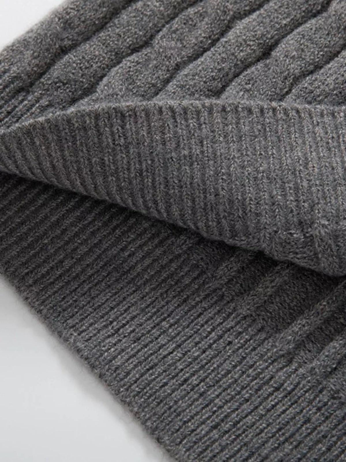 Cable-knit half-zip sweater