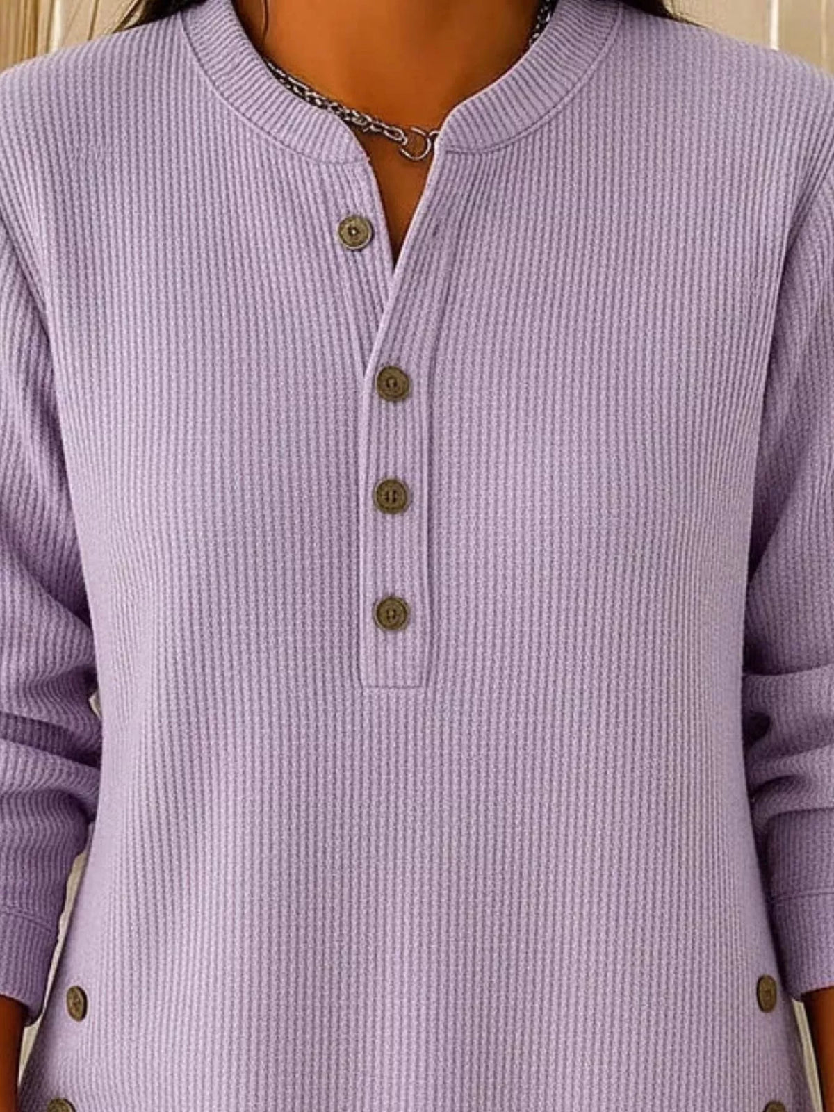 Corduroy button top