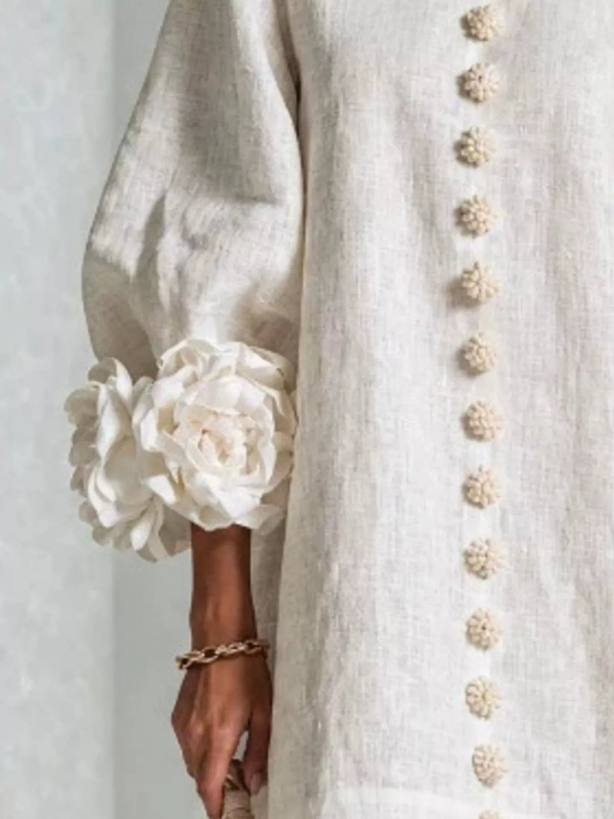 3D floral mini dress