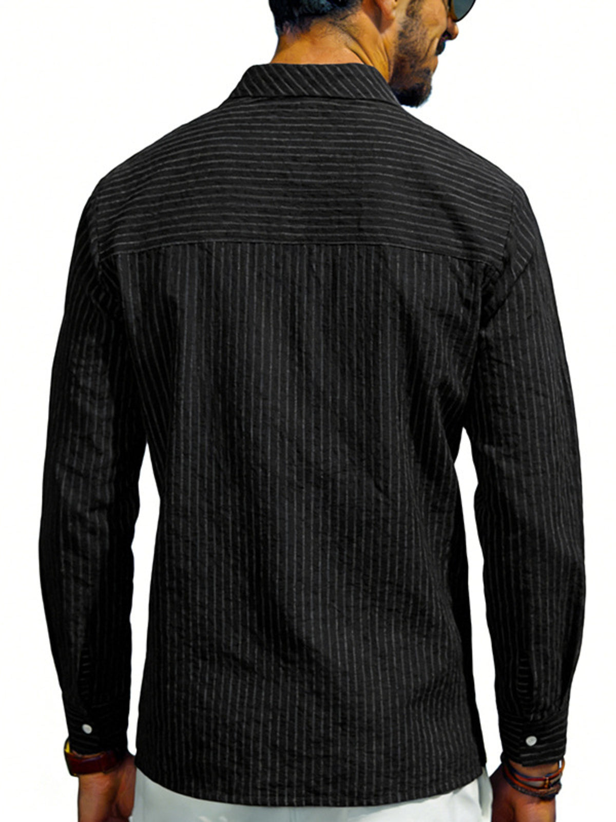 Striped long-sleeve shirt