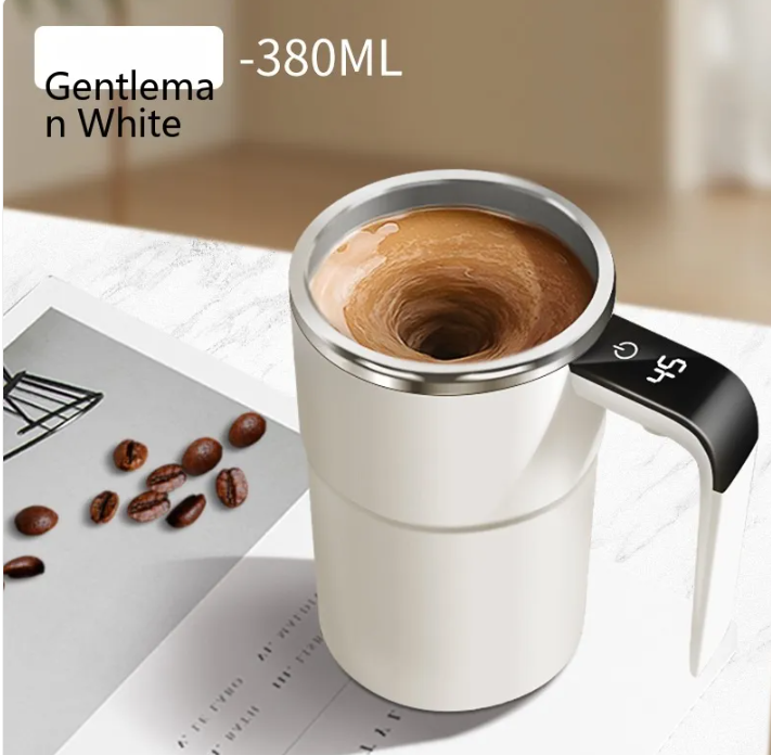 Self-stirring coffee mug