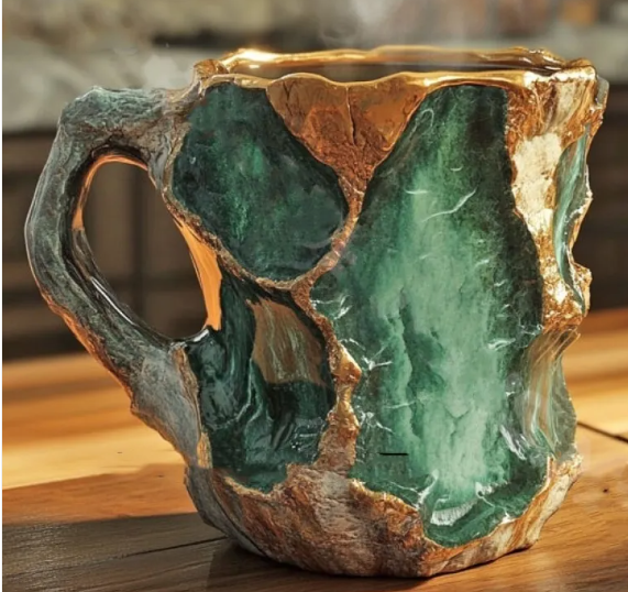 Crystal resin coffee cup
