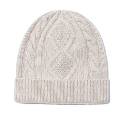 Cable-knit wool beanie