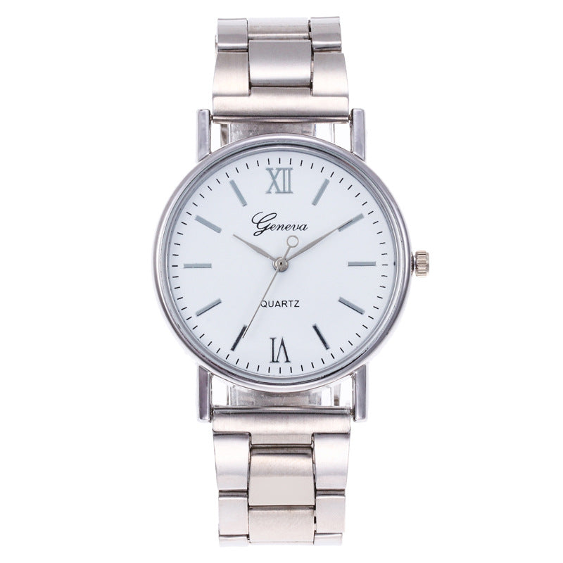 Slim steel band watch