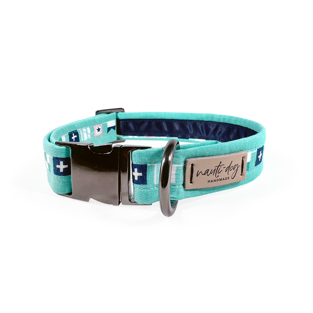 Nautical martingale dog collar