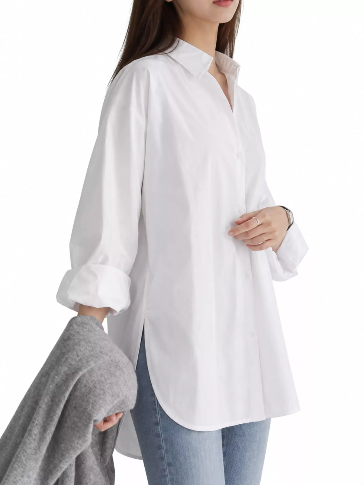 Oversized button-down shirt
