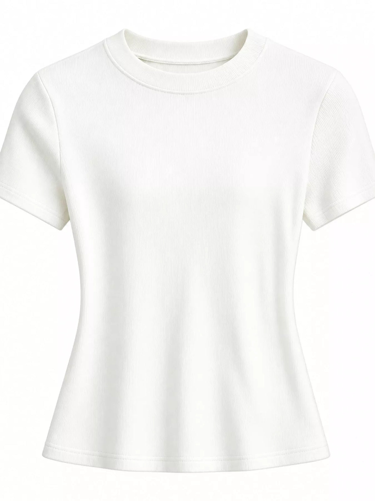 Slim-fit crew neck basic T-shirt