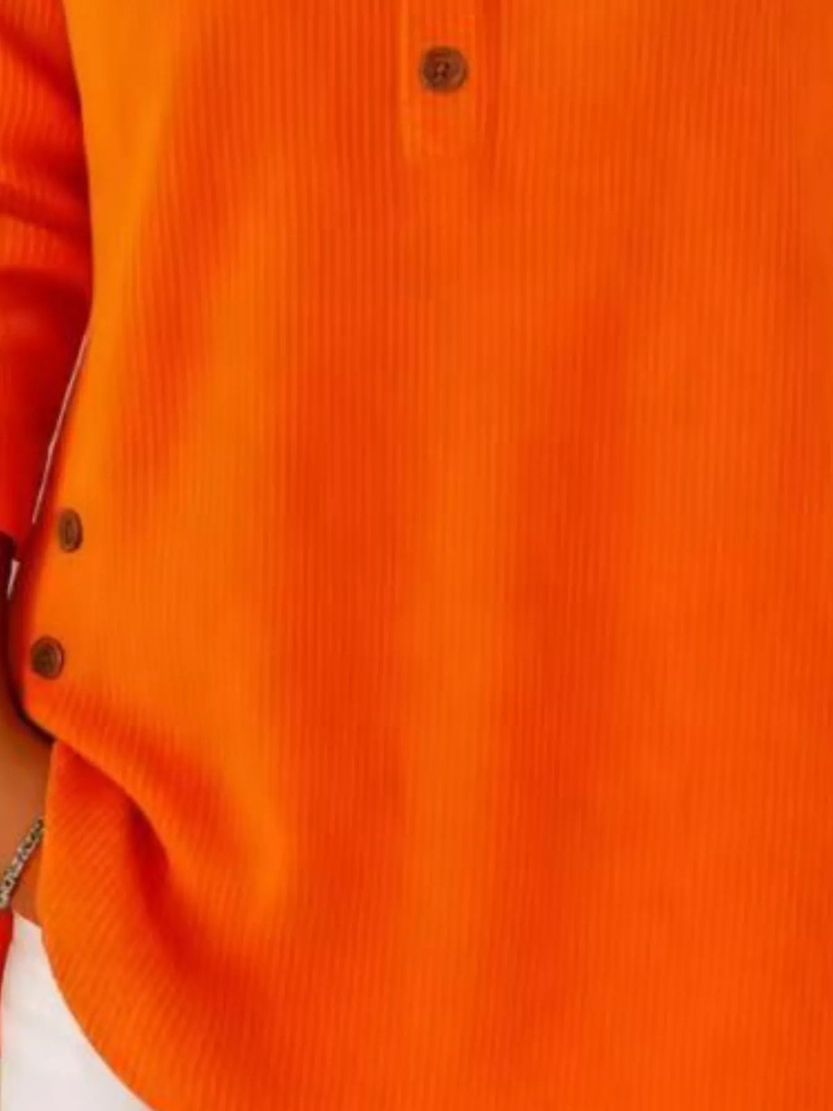 Corduroy button top