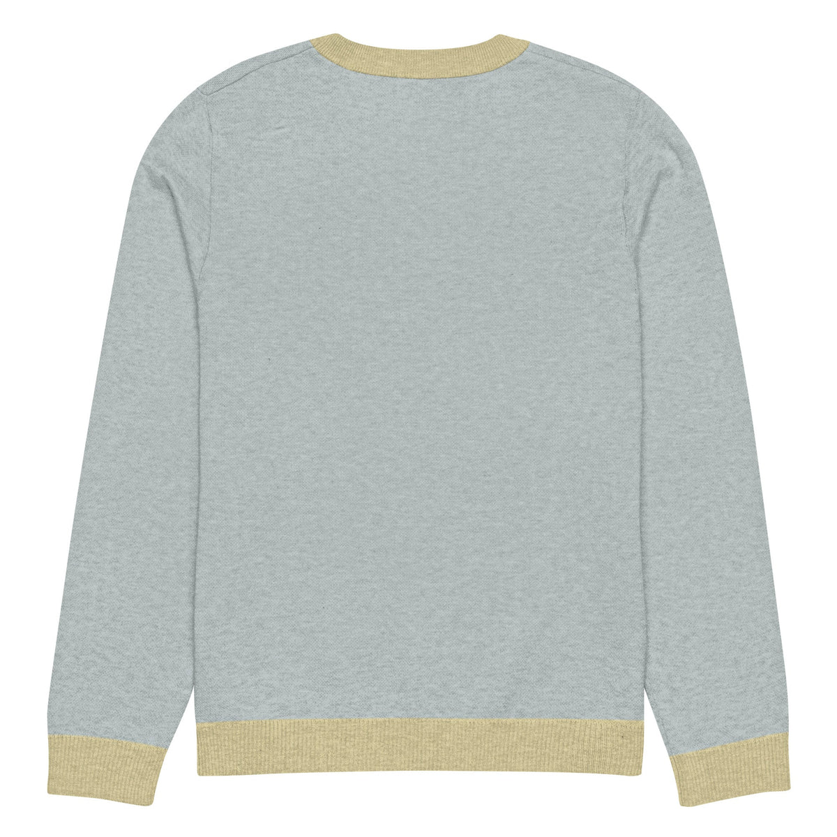 Grey textured crew knit