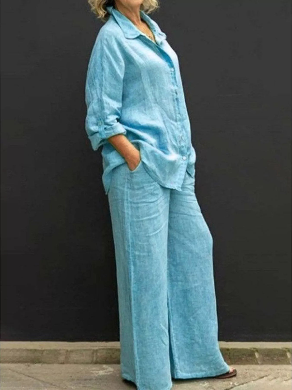 Shirt and pants set – sky blue