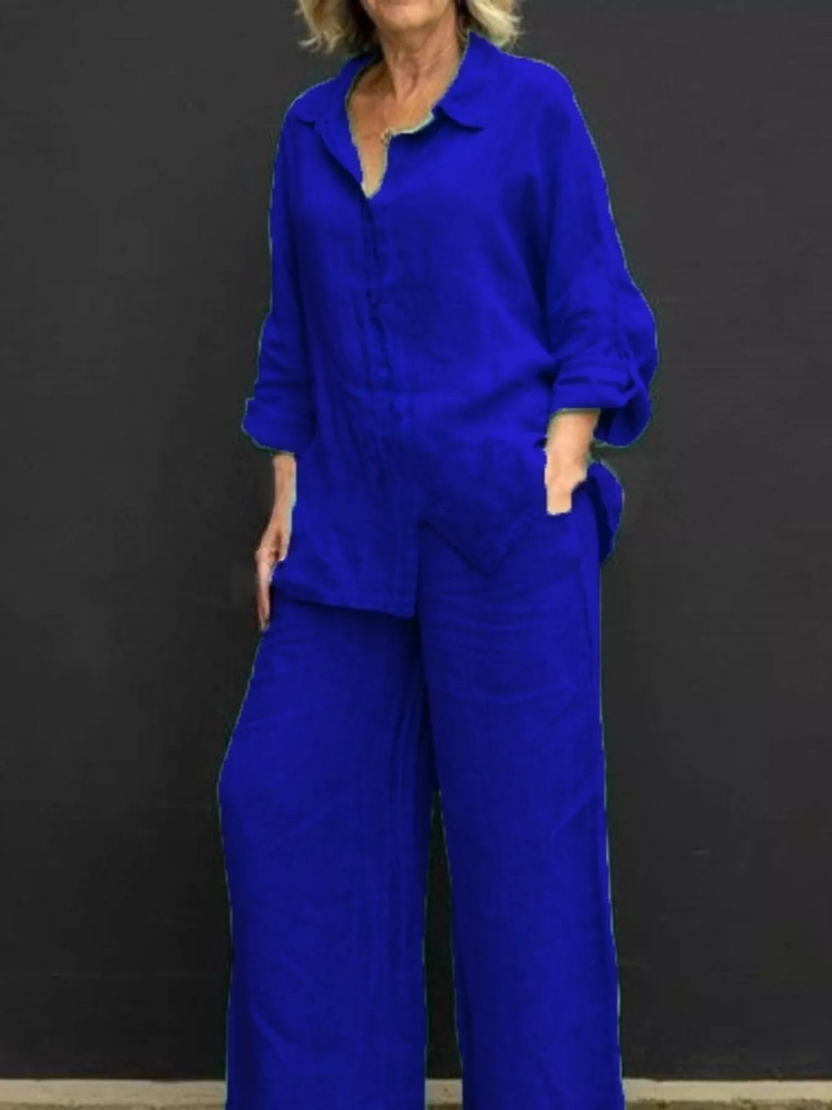 Shirt and pants set – royal blue