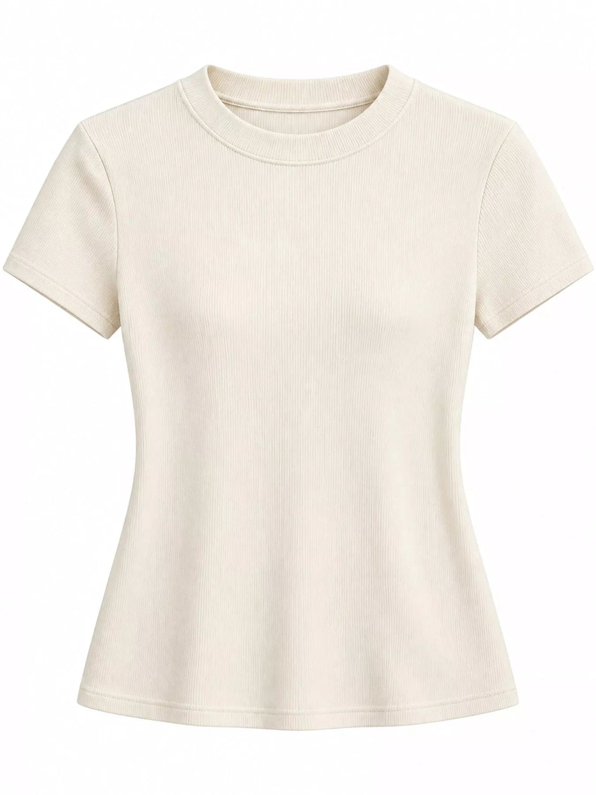 Slim-fit crew neck basic T-shirt