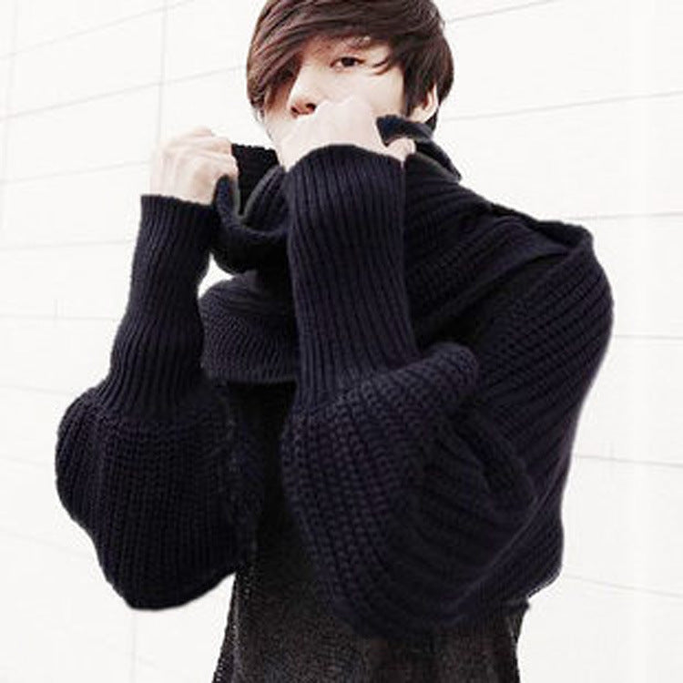 Rib-knit wrap scarf