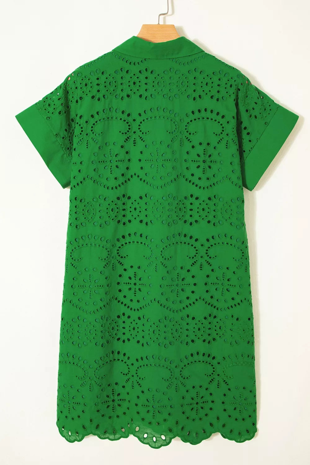 Eyelet collared dress