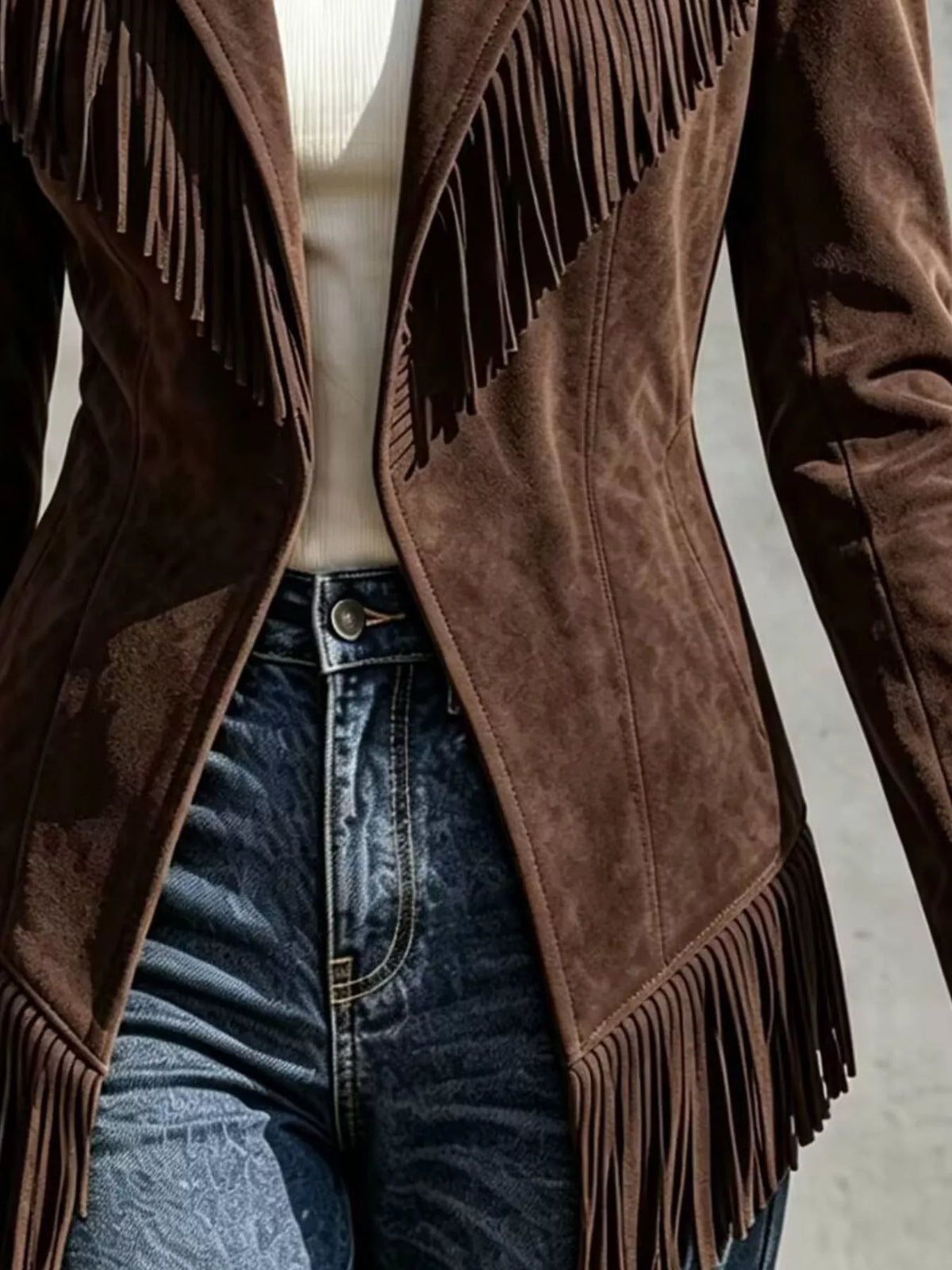 Western fringe jacket