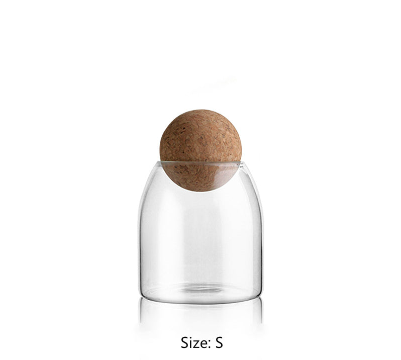Cork-top glass jars