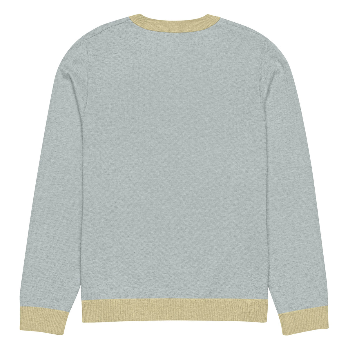 Grey textured crew knit