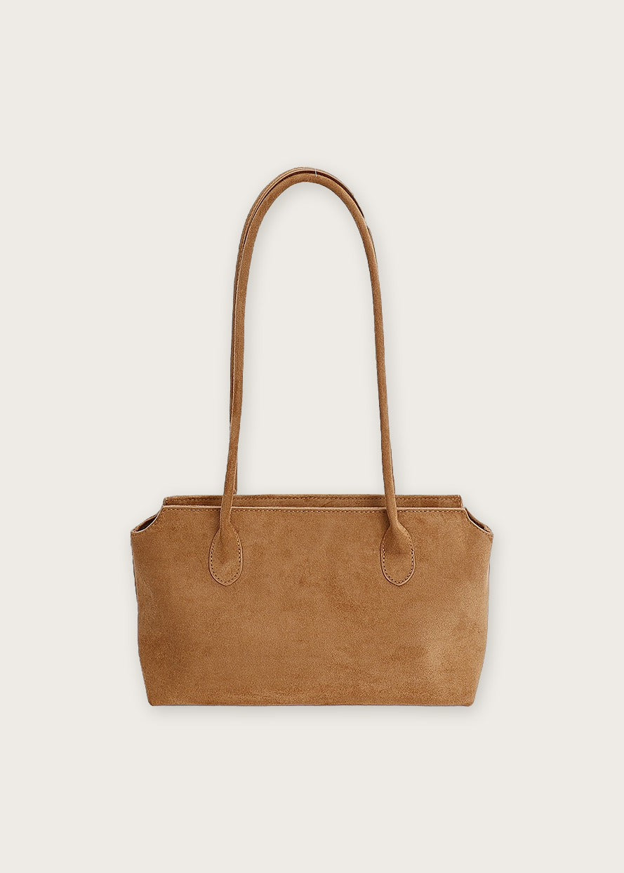 East West shoulder bag, Tan, front