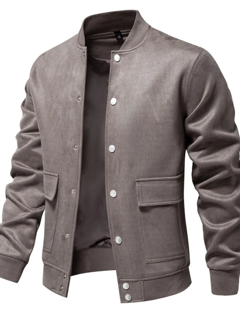 Baseball collar snap down jacket