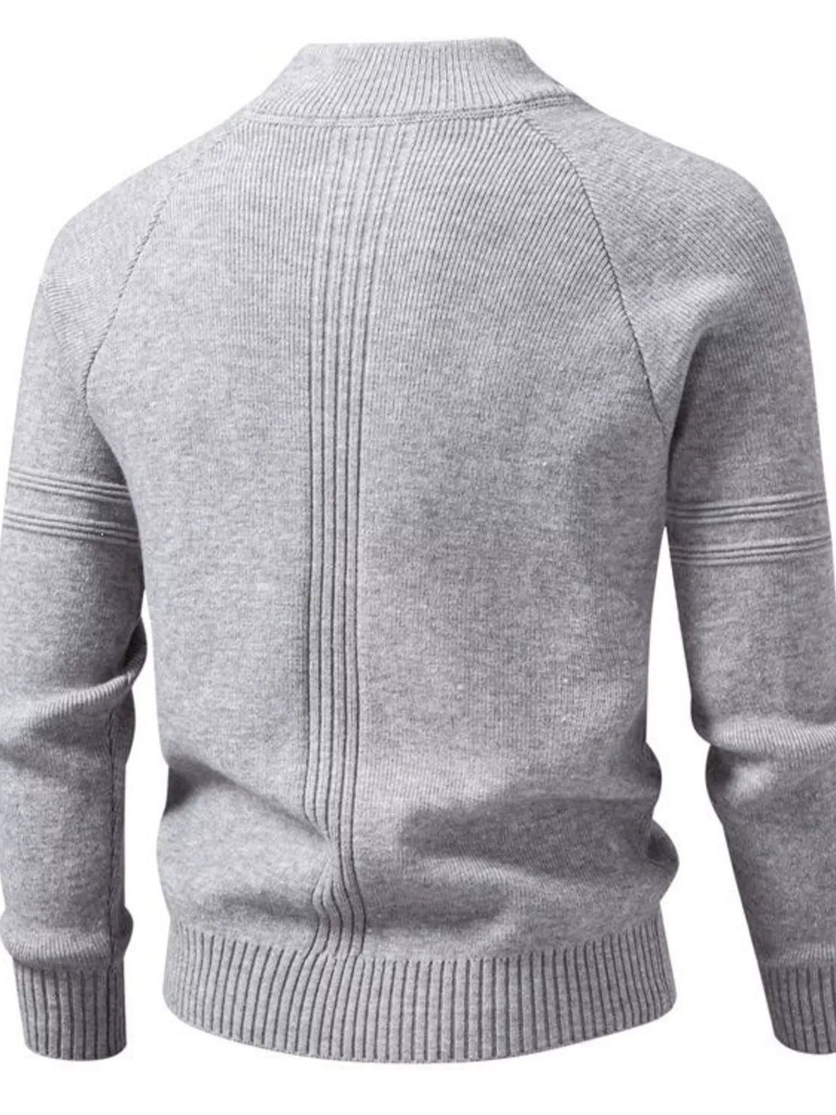 Ribbed quarter-zip sweater