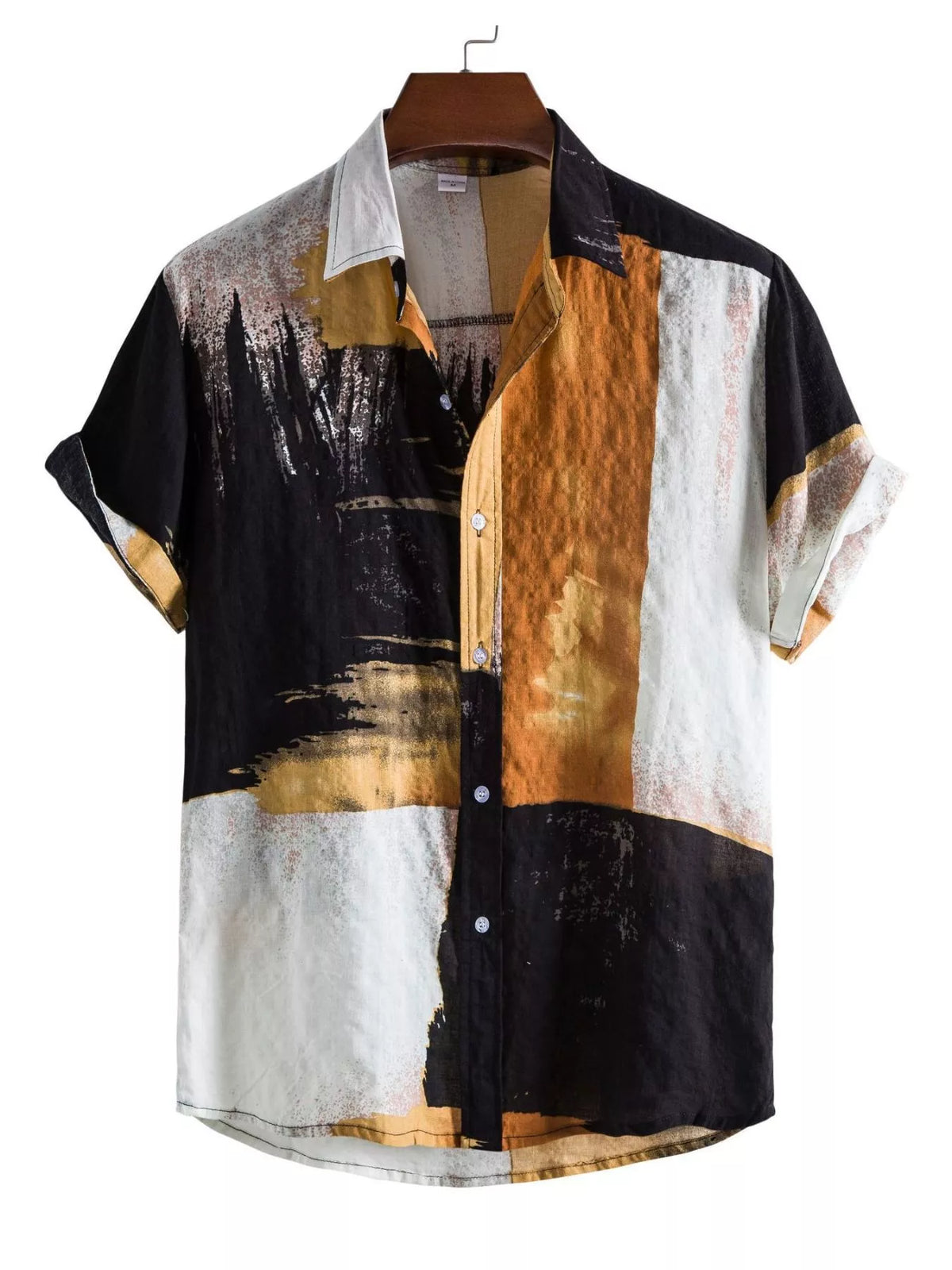 Color-block shirt – yellow