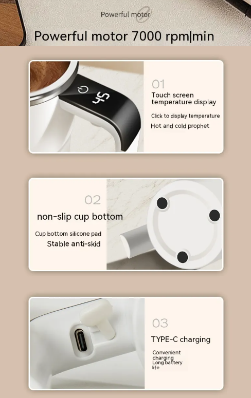 Self-stirring coffee mug