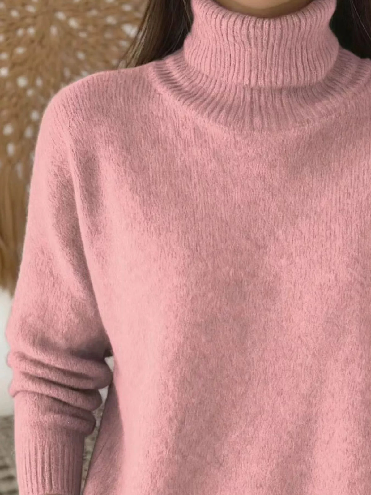 Turtleneck long sleeve sweater