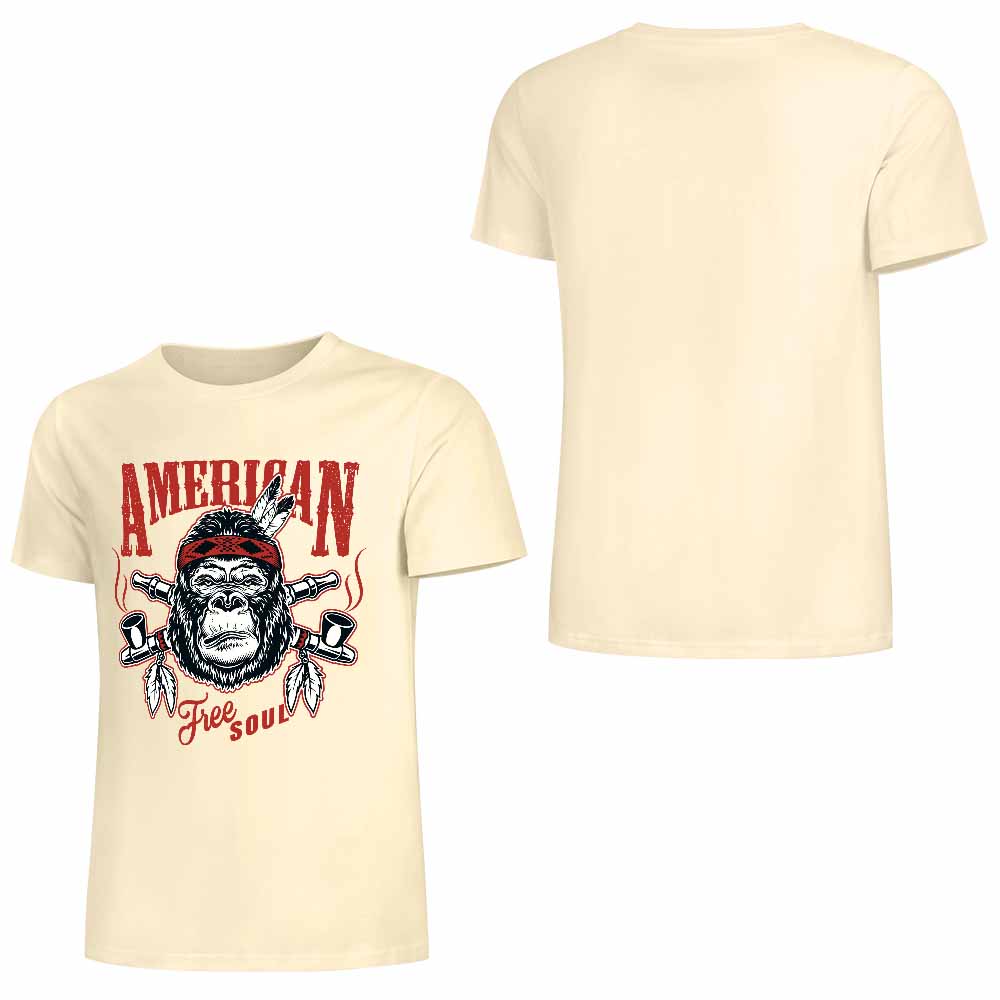 New 2025 Pure cotton short sleeved T-shirt Front print Multiple colors