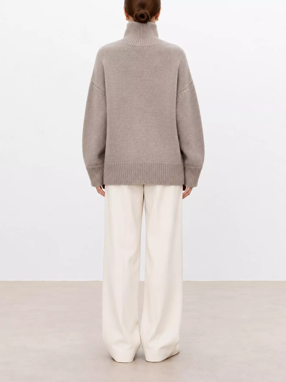 Oversized Turtleneck Wool Sweater