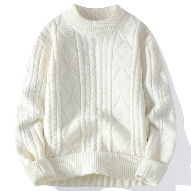 Cable-knit crew sweater