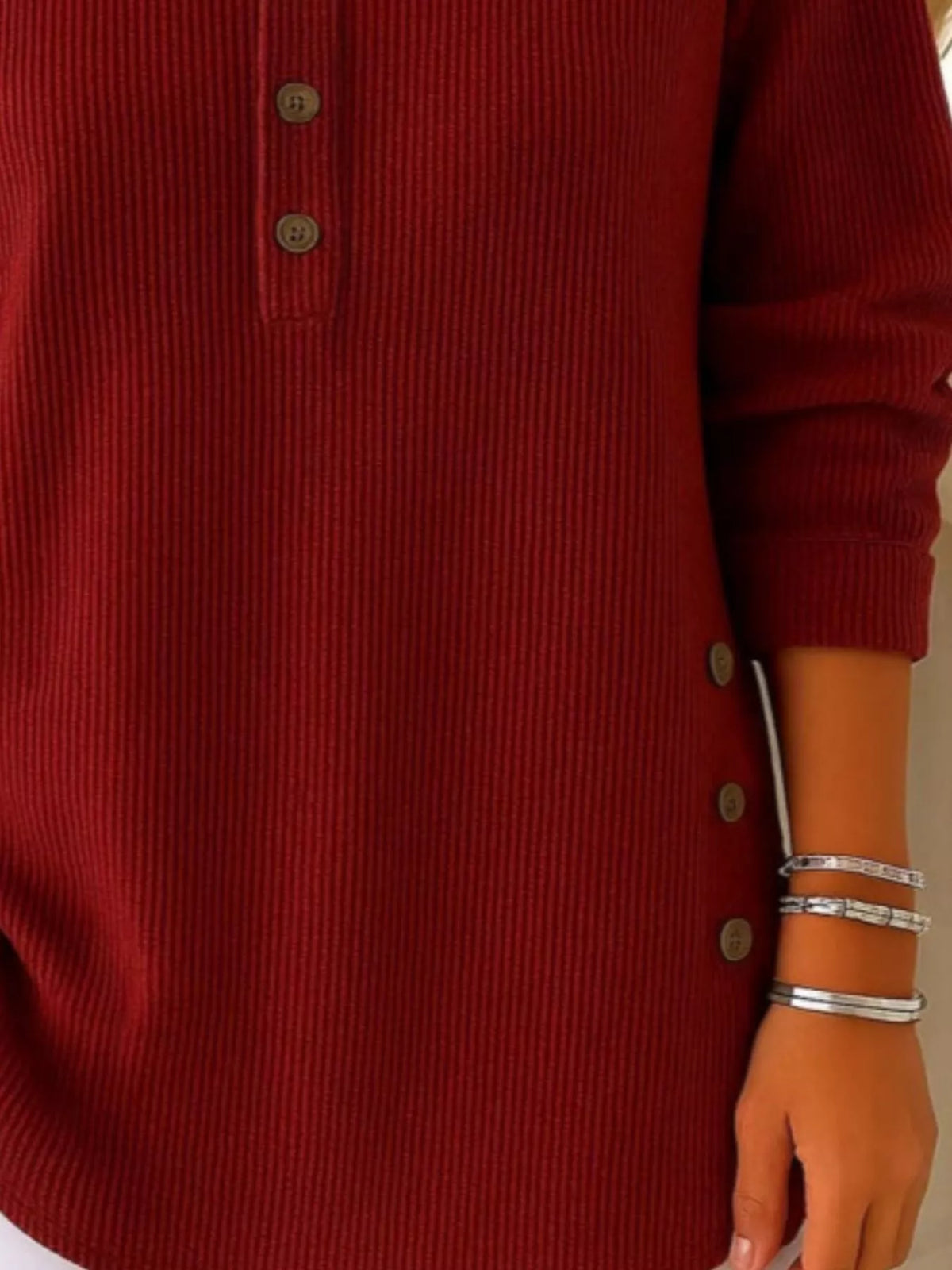 Corduroy button top