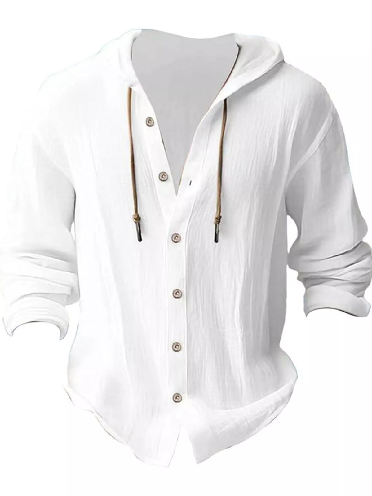 Hooded button shirt