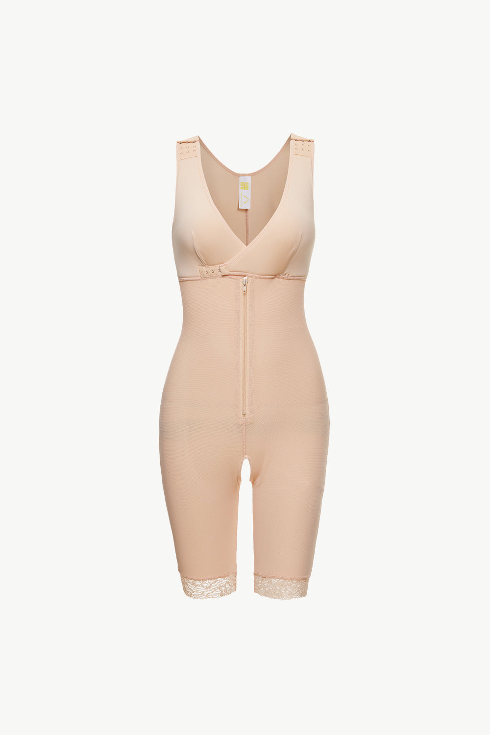 Zip-front lace shapewear