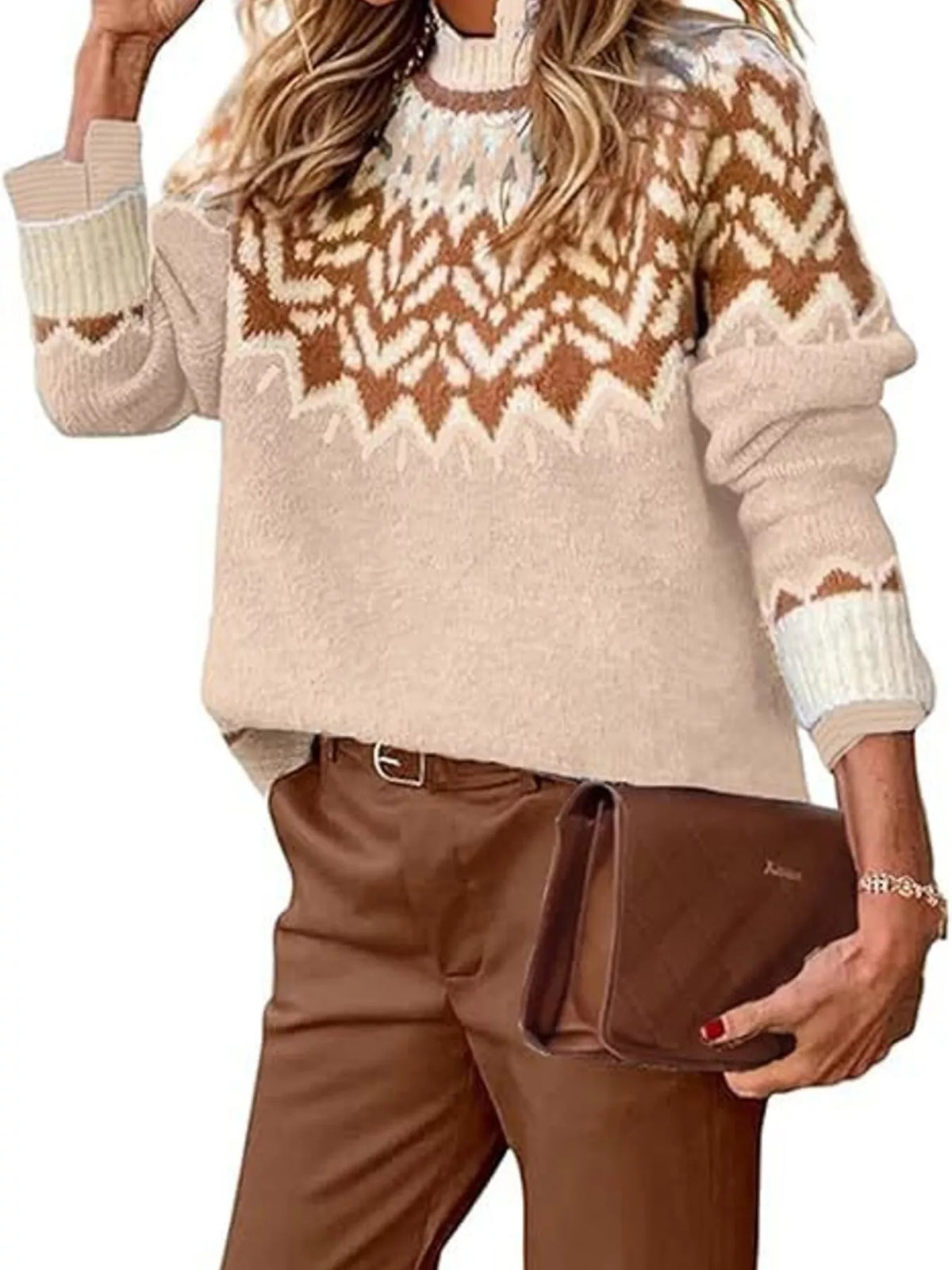 Fair Isle sweater – apricot